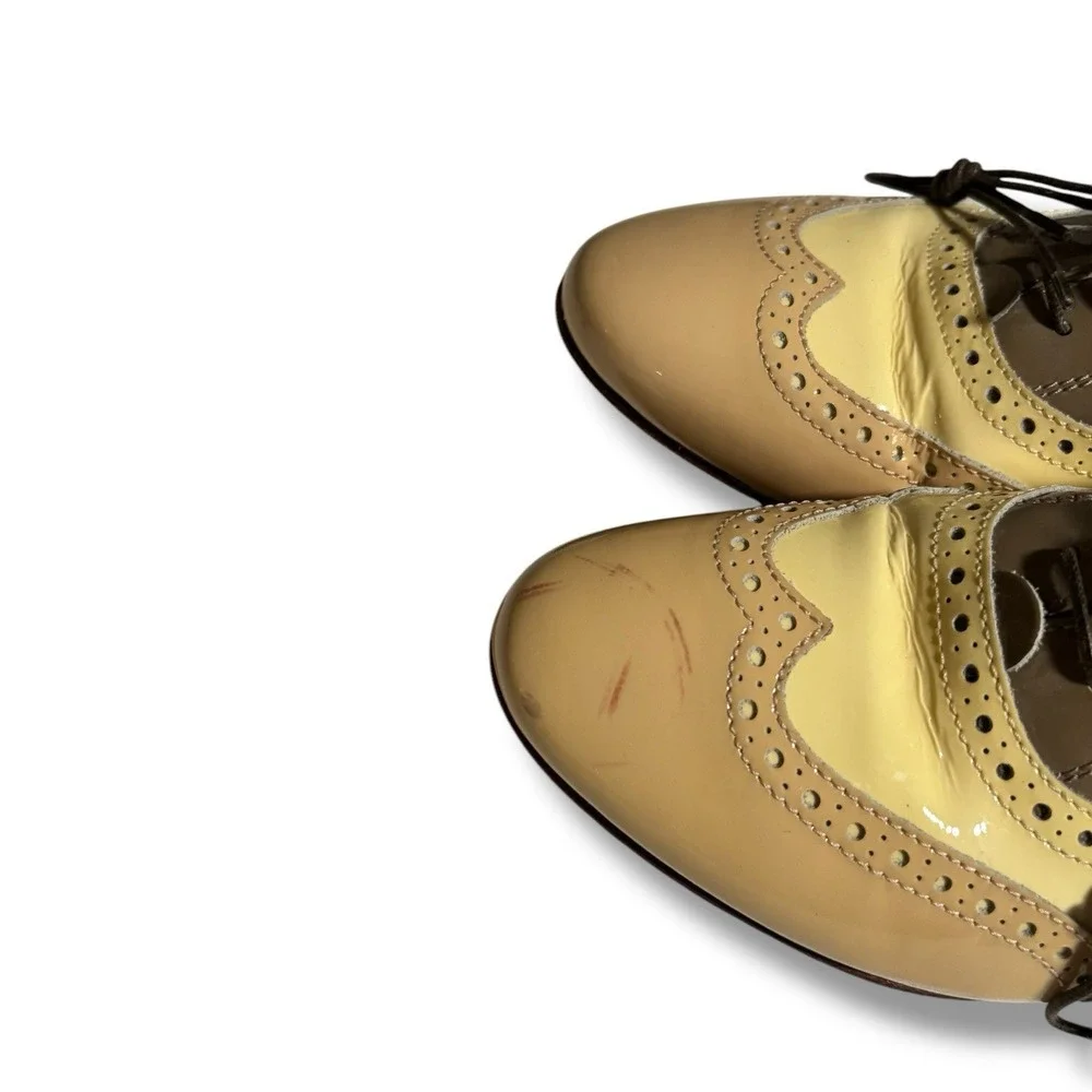 AGL Attilio Giusti Leombruni WINGTIP PATENT LEATHER‎ OXFORD US 7 EU 37.5